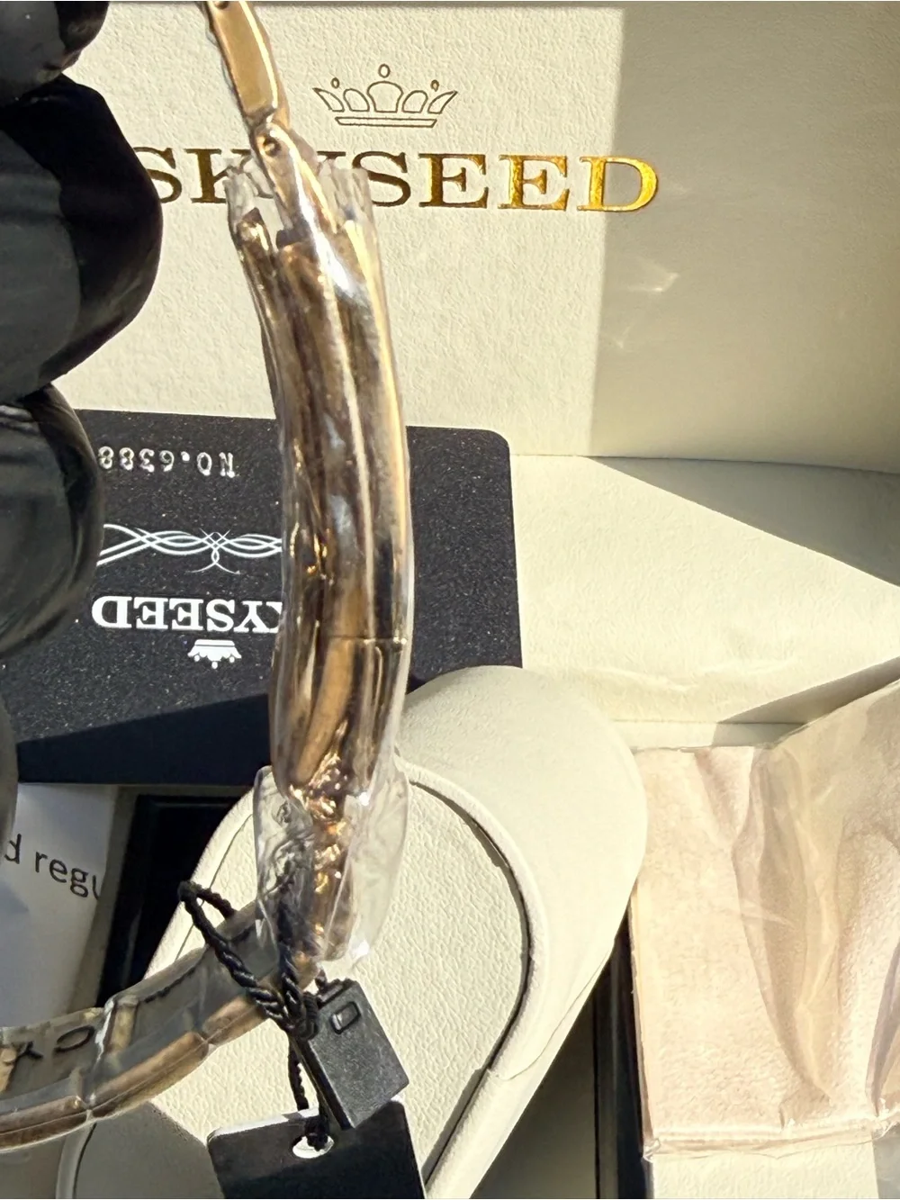 Men's Gold Mechanical Watch with Crystal Accent
